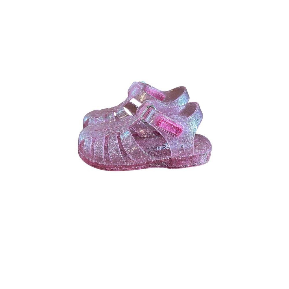 OshKosh B'gosh Marie Pink Glitter Jelly Sandals Fisherman Shoes Toddler Size 5M